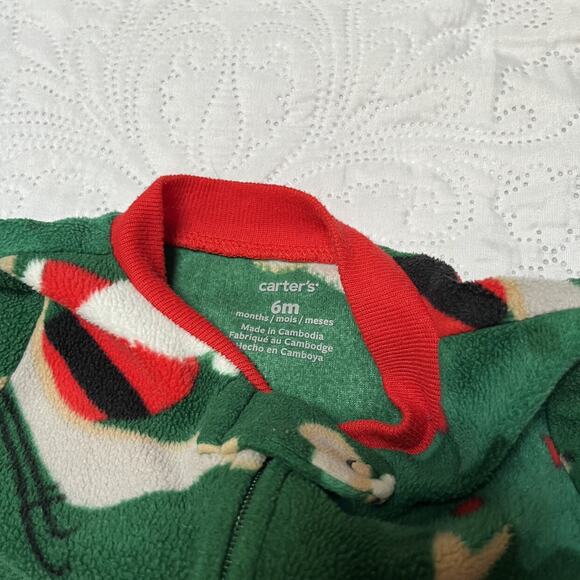 Carter's Fleece Santa PJs Size 6m - Picture 3 of 4